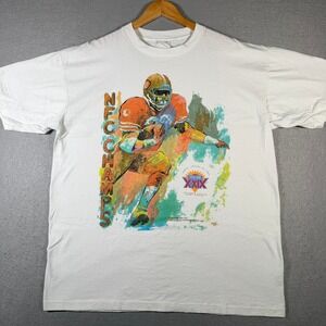 Vintage 1995 Super Bowl XXIX NFC Champions Graphic T-Shirt Mens XL White 49ers